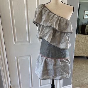 Thread Social One Shoulder Ruffle Dress Size 6